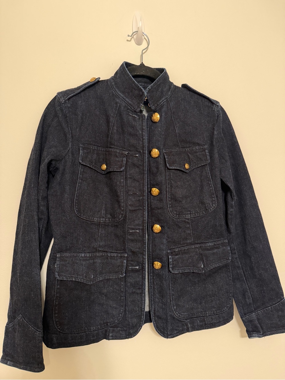 Ralph Lauren Jeans Co  Women’s Denim Military Jacket with Gild Buttons Size P/S